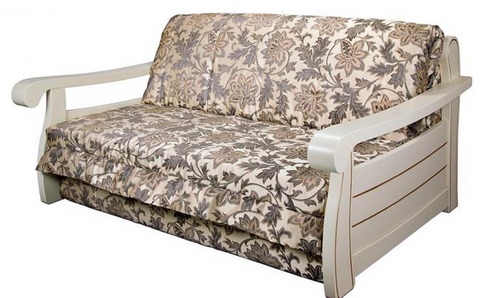диван  с деревянными подлокотниками фея 25