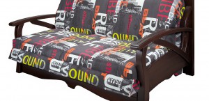 диван  с деревянными подлокотниками Фея 10