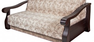 диван  с деревянными подлокотниками Фея 22