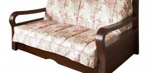 диван  с деревянными подлокотниками Фея 27