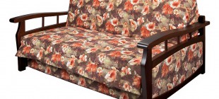 диван  с деревянными подлокотниками Фея 29