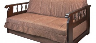 диван  с деревянными подлокотниками Фея 8